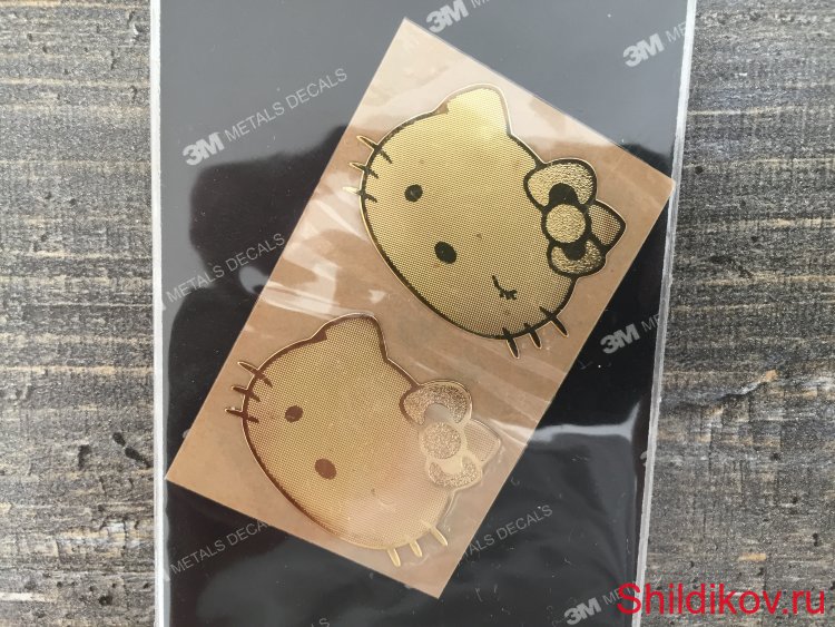 Наклейка Hello Kitty золото